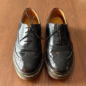 DR MARTENS - Black Brogue Shoes - Made in England